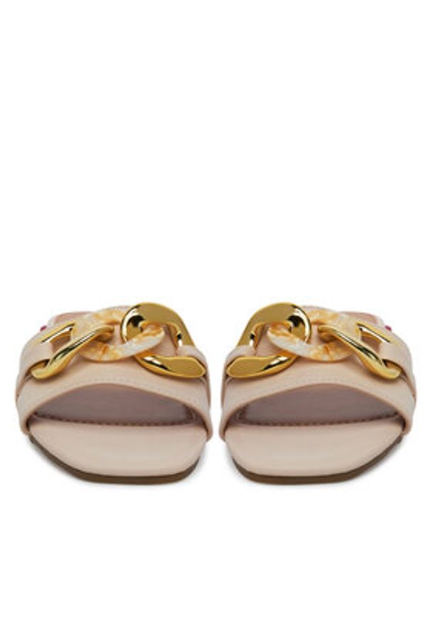 DeeZee Klapki Q28-2 Beżowy. Kolor: beżowy. Materiał: materiał, syntetyk