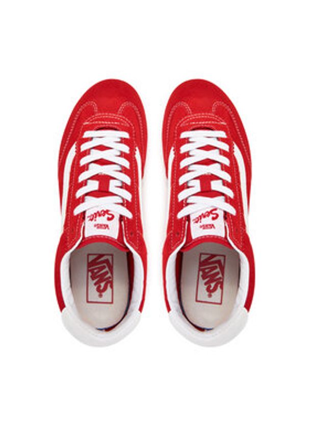 Vans Sneakersy Super Lowpro VN000D83IZQ1 Czerwony. Kolor: czerwony. Materiał: zamsz, skóra