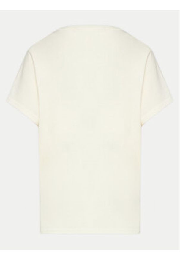 Mustang T-Shirt Alma 1015163 Écru Regular Fit. Materiał: bawełna