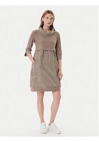 Joseph Ribkoff Sukienka codzienna 173444F25 Khaki Regular Fit. Okazja: na co dzień. Kolor: brązowy. Materiał: syntetyk. Typ sukienki: proste. Styl: casual #5