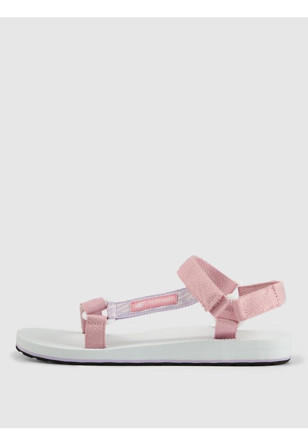 4f - 4F Sandały SVING damskie - różowe 39. Okazja: na co dzień. Zapięcie: rzepy. Kolor: różowy. Materiał: nylon, guma. Sezon: lato. Styl: wakacyjny, casual