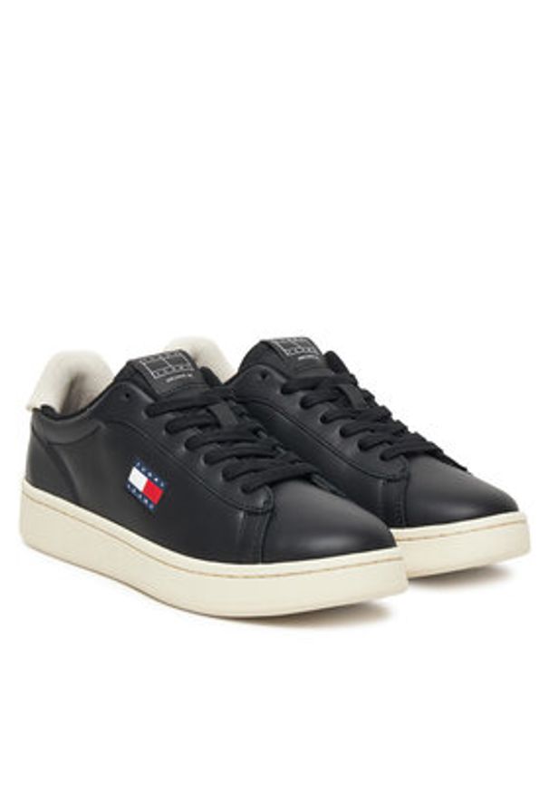 Tommy Jeans Sneakersy Tjw Archive Court EN0EN02815 Czarny. Kolor: czarny. Materiał: skóra