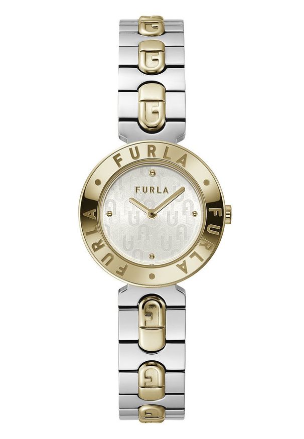 Furla - FURLA - Zegarek WW00004007L4. Kolor: srebrny. Materiał: materiał