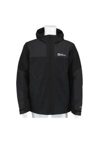 Kurtka uniwersalna męska Jack Wolfskin A618726000. Typ kołnierza: kaptur, golf. Kolor: czarny. Materiał: syntetyk. Sport: golf