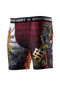 Spodenki do MMA męskie EXTREME HOBBY KILLER CARDS kompresyjne. Kolor: czerwony. Materiał: elastan, poliester #1