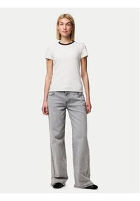 Pieces T-Shirt May 17154483 Biały Slim Fit. Kolor: biały. Materiał: bawełna #2