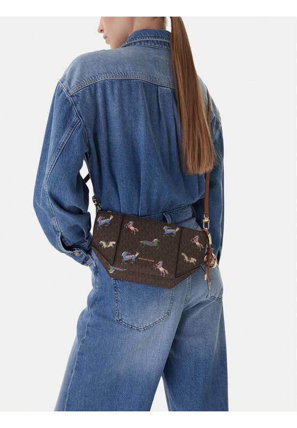 MICHAEL Michael Kors Torebka 32R6G9JC1U Brązowy. Kolor: brązowy. Materiał: skórzane