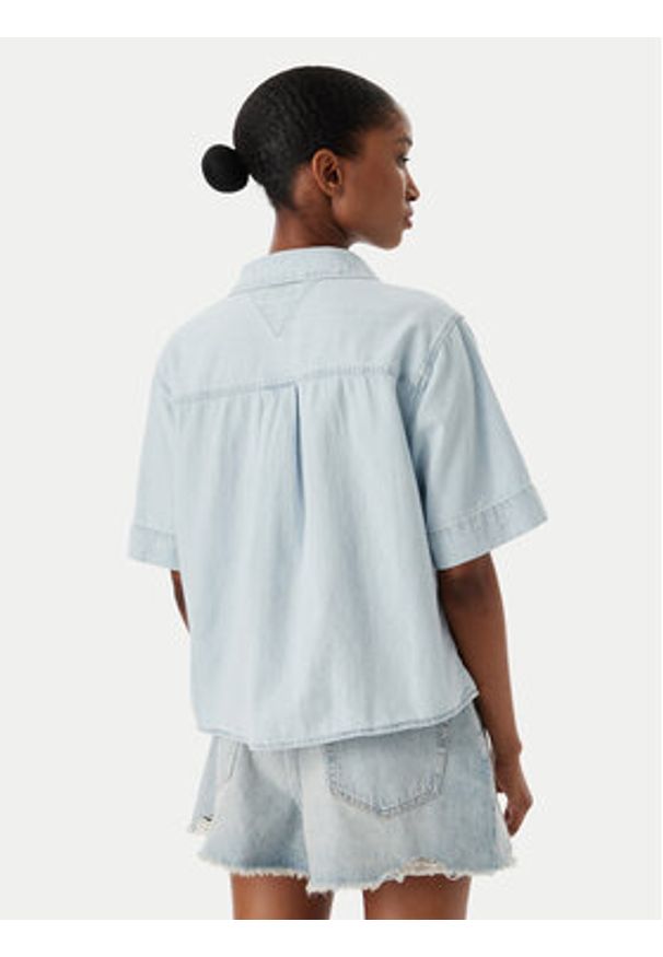 TOMMY HILFIGER - Tommy Hilfiger Koszula jeansowa WW0WW49573 Niebieski Relaxed Fit. Kolor: niebieski. Materiał: bawełna