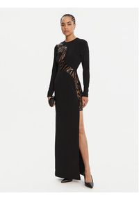 Just Cavalli Sukienka wieczorowa 79PAO919 N0587 Czarny Regular Fit. Kolor: czarny. Materiał: syntetyk. Styl: wizytowy
