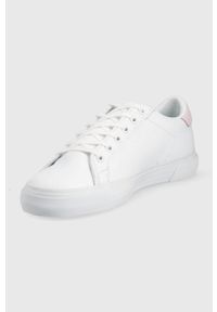 Lacoste sneakersy skórzane LEROND PLUS 0722 1 kolor biały. Nosek buta: okrągły. Zapięcie: sznurówki. Kolor: biały. Materiał: skóra. Sport: bieganie #2