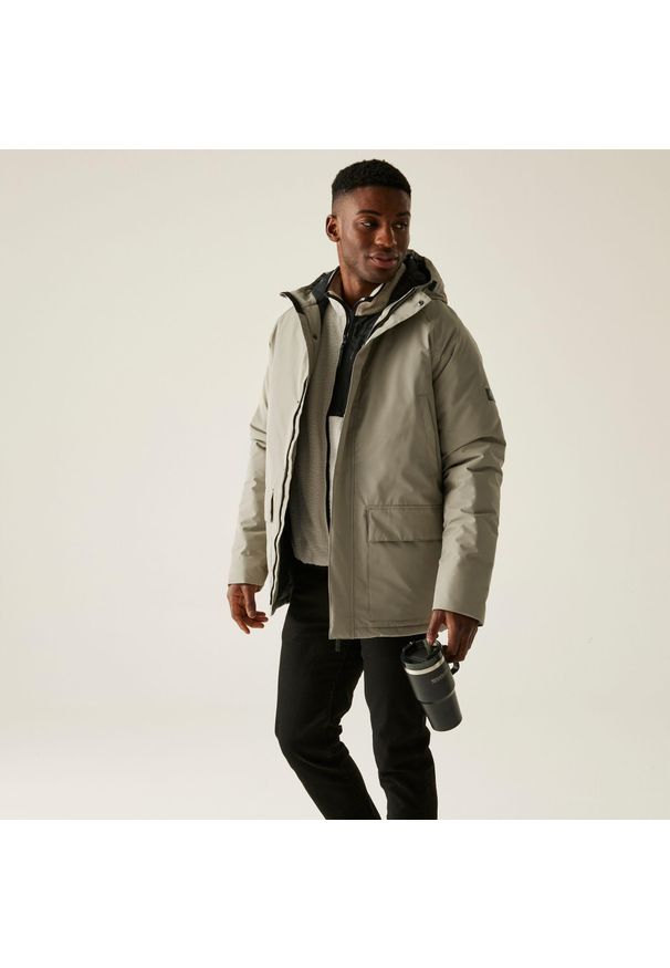 Regatta - Kurtka męska przejściowa przeciwdeszczowa Savon. Kolor: żółty. Materiał: puch, materiał. Sport: turystyka piesza