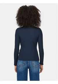 only - ONLY Bluzka Emma 15180040 Niebieski Slim Fit. Kolor: niebieski. Materiał: syntetyk #7