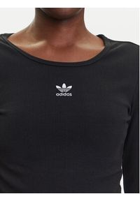 Adidas - adidas Bluzka Essentials Ribbed IW5725 Czarny Slim Fit. Kolor: czarny. Materiał: bawełna #3