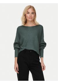 only - ONLY Sweter Adaline 15226298 Zielony Relaxed Fit. Kolor: zielony. Materiał: wiskoza #1