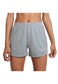 Nike - Damskie Spodenki Dri FIT Academy Shorts. Kolor: szary. Technologia: Dri-Fit (Nike)