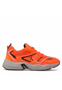 Calvin Klein Jeans Sneakersy Retro Tennis Su-Mesh YM0YM00589 Pomarańczowy. Kolor: pomarańczowy. Materiał: mesh, materiał