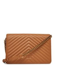 Pinko - PINKO Torebka Love Click Classic PE 25 PLTT 100063 A0GK Brązowy. Kolor: brązowy. Materiał: skórzane #5