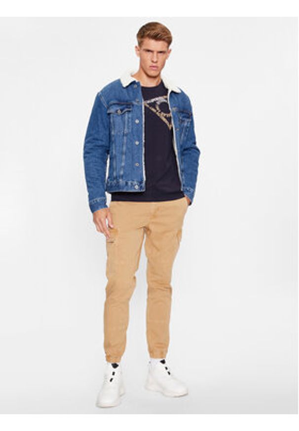 Guess Longsleeve M3BI14 I3Z14 Granatowy Slim Fit. Kolor: niebieski. Materiał: bawełna. Długość rękawa: długi rękaw