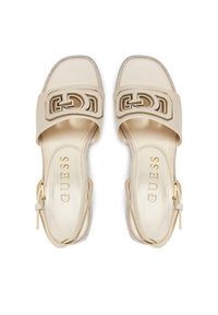 Guess Espadryle FLJTAN LEA04 Écru. Materiał: materiał #3