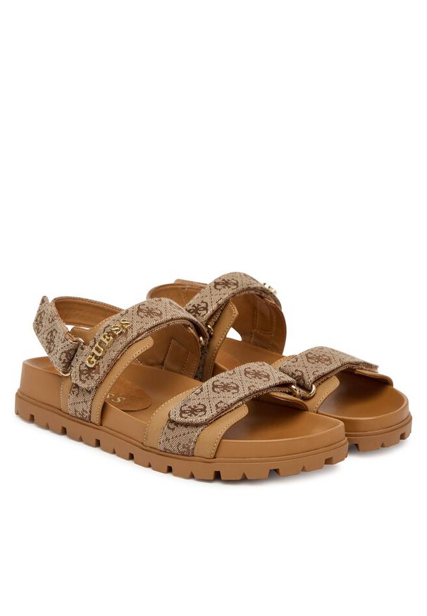 Sandały Guess. Kolor: brązowy