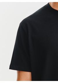 Pako Lorente - PAKO LORENTE - Czarny t-shirt oversize. Okazja: na co dzień. Kolor: czarny, brązowy, biały. Materiał: bawełna. Styl: casual #4