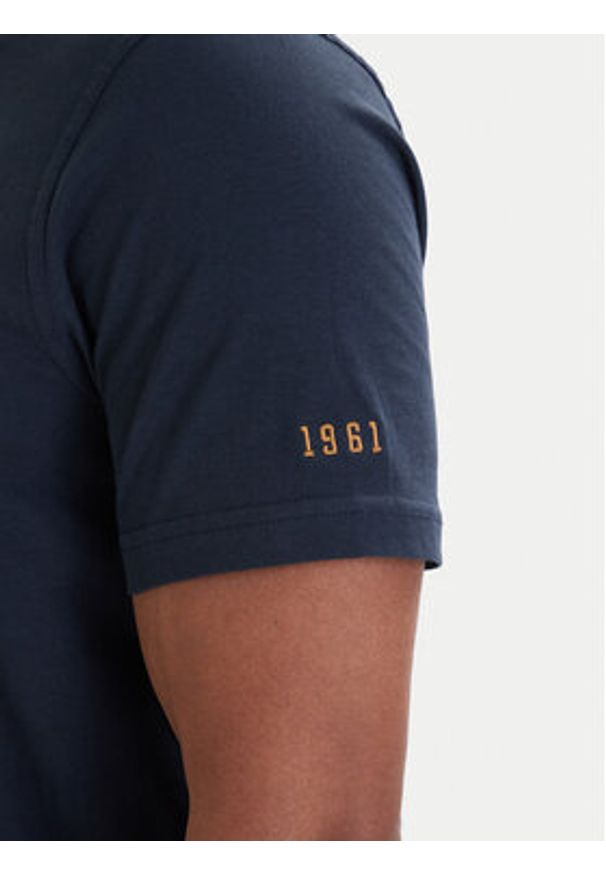 Aeronautica Militare T-Shirt 261TS2534UJ00641 Granatowy Regular Fit. Kolor: niebieski. Materiał: bawełna