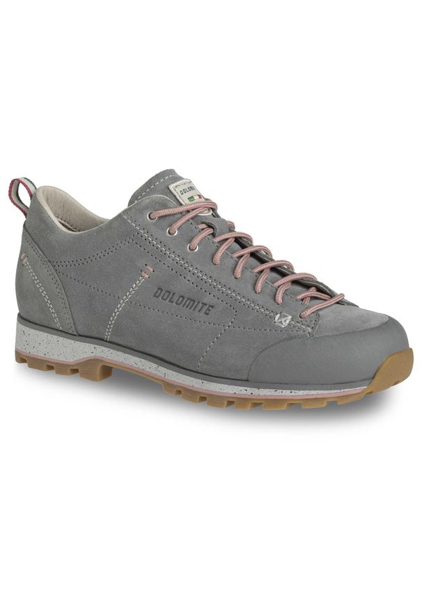 Buty trekkingowe damskie Dolomite Cinquantaquattro Low EVO. Zapięcie: sznurówki. Kolor: szary. Materiał: zamsz, materiał, skóra. Szerokość cholewki: normalna