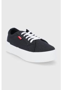 Levi's® - Levi's Tenisówki Tijuana 2.0 kolor czarny. Okazja: na spotkanie biznesowe. Nosek buta: okrągły. Zapięcie: sznurówki. Kolor: czarny. Materiał: guma. Obcas: na platformie. Styl: biznesowy #2