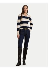 Lauren Ralph Lauren - LAUREN RALPH LAUREN Sweter 200957480002 Écru Slim Fit. Materiał: bawełna