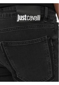 Just Cavalli Jeansy 76OAB5J0 Czarny Super Slim Fit. Kolor: czarny