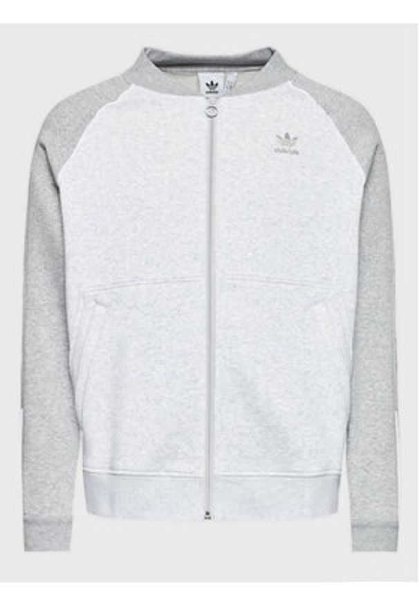 Adidas - adidas Bluza Fleece Sst HI2995 Szary Relaxed Fit. Kolor: szary. Materiał: syntetyk, bawełna