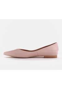 Marco Shoes Baleriny damskie z niskimi bokami różowe. Kolor: różowy. Materiał: materiał, skóra. Szerokość cholewki: normalna #6