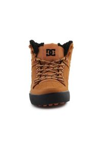 DC Shoes - Buty do chodzenia męskie DC Pure High-top. Kolor: brązowy. Materiał: materiał, skóra. Szerokość cholewki: normalna. Sport: turystyka piesza