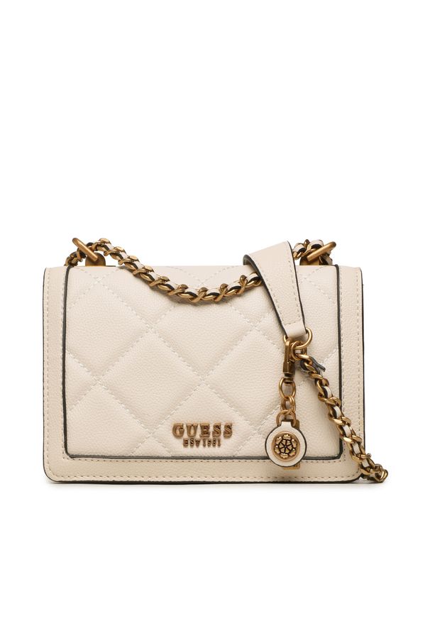 Torebka Guess Abey (QB) HWQB85 58190 STO. Kolor: beżowy. Materiał: skórzane