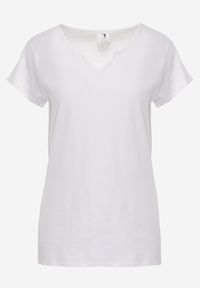 Renee - Biały T-shirt Amarhyse. Okazja: na co dzień. Kolor: biały. Materiał: materiał, bawełna. Długość rękawa: krótki rękaw. Długość: krótkie. Wzór: aplikacja. Styl: casual #4