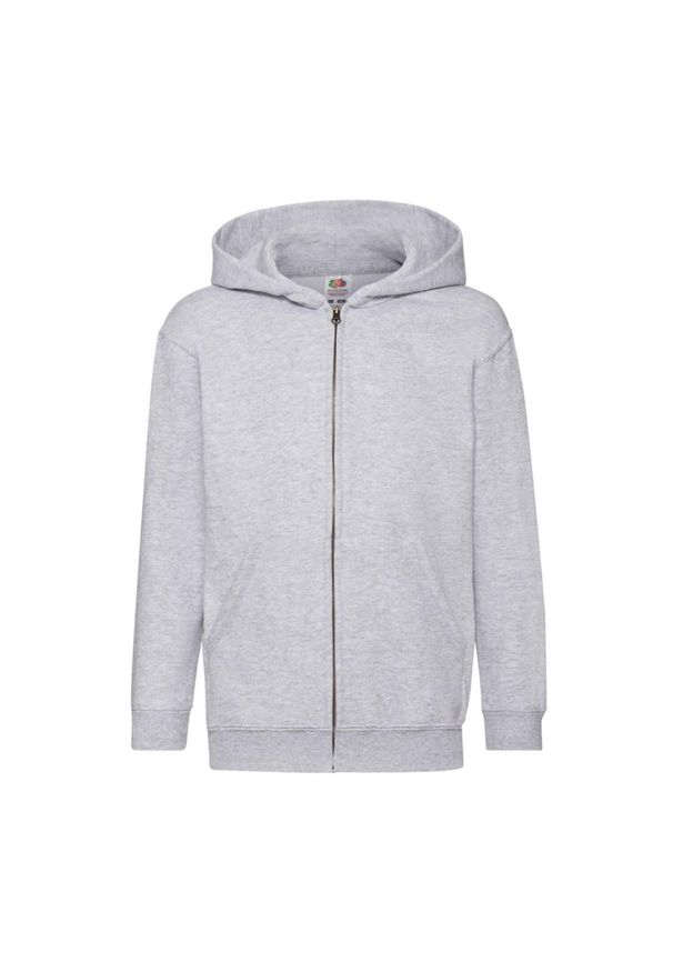FRUIT OF THE LOOM - Bluza Dziecięca Classic Heather Full Zip Hoodie. Kolor: szary
