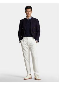 Polo Ralph Lauren Sweter 710775885001 Granatowy Regular Fit. Typ kołnierza: polo. Kolor: niebieski. Materiał: bawełna #5