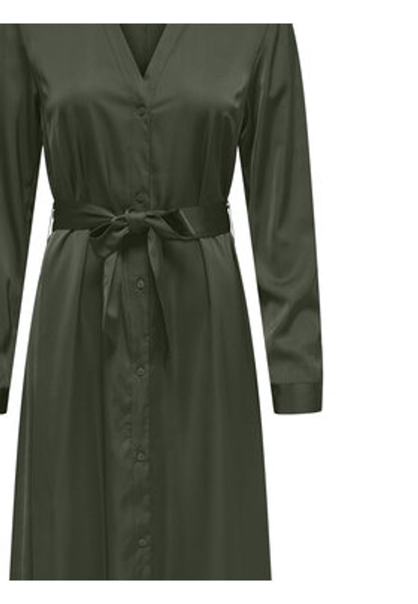 only - ONLY Sukienka koszulowa Mika 15361725 Zielony Regular Fit. Kolor: zielony. Materiał: syntetyk. Typ sukienki: koszulowe