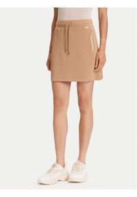 Guess Spódnica mini V5YD03 KBSL2 Brązowy Regular Fit. Kolor: brązowy. Materiał: syntetyk