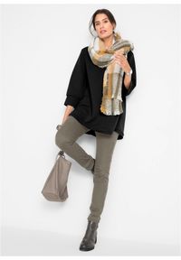 bonprix - Długa bluza dresowa z wiskozą. Kolor: czarny. Materiał: wiskoza, dresówka. Długość: długie #3