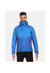 Męska kurtka typu hardshell Kilpi HURRICANE-M. Kolor: niebieski. Materiał: nylon. Sport: bieganie #1