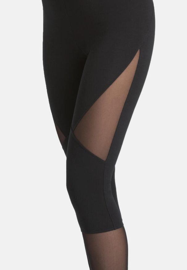 TEYLI - Legginsy na fitness damskie Teyli Tina 7/8. Kolor: czarny. Materiał: bawełna, elastan. Sport: fitness
