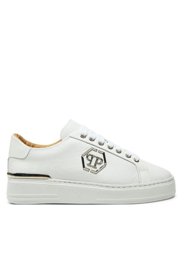 Philipp Plein - PHILIPP PLEIN Sneakersy AADS USC0665 PLE010N Biały. Kolor: biały. Materiał: skóra