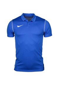 Koszulka sportowa dla dzieci Nike Dry Park 20 Polo. Typ kołnierza: polo. Kolor: niebieski