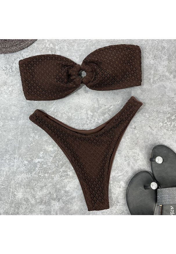 Intica - Strój kąpielowy bez ramiączek z dopasowanymi majtkami Khalani. Materiał: materiał. Długość: długie