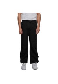 Spodnie Urban Classics Wide Poplin. Kolor: czarny. Materiał: bawełna #1