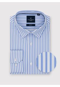 Pako Lorente - PAKO LORENTE - Dzianinowa koszula męska w prążek. Materiał: dzianina. Długość rękawa: długi rękaw. Długość: długie. Wzór: prążki. Sezon: wiosna #6