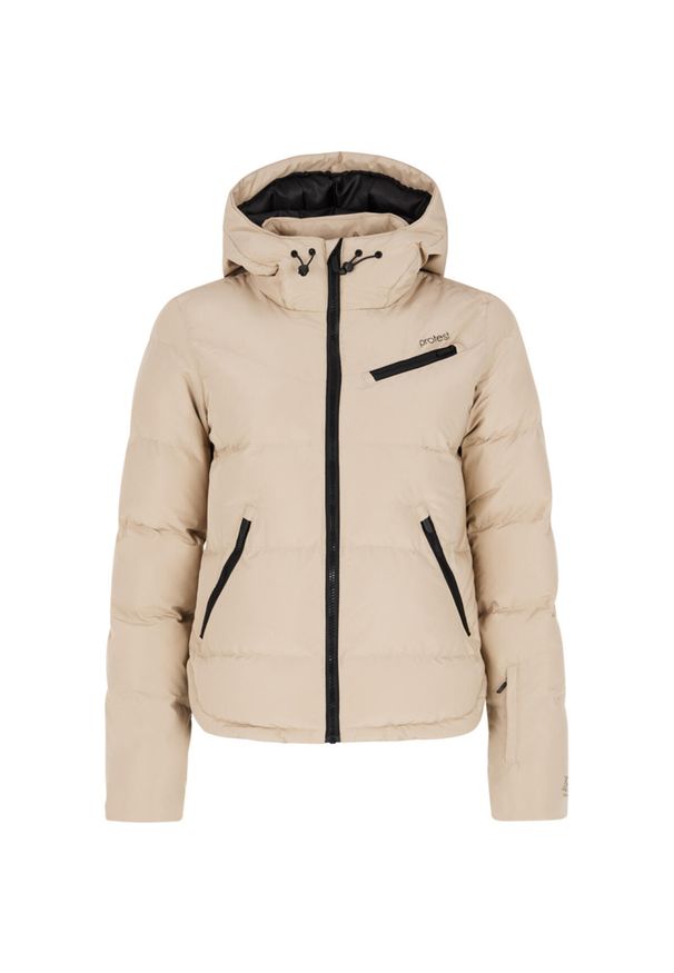 Damska kurtka puchowa Protest Lucid. Kolor: beżowy. Materiał: puch. Sezon: zima. Sport: narciarstwo