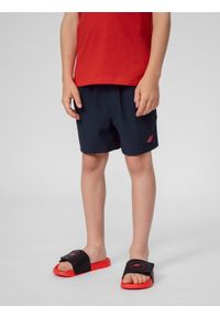 4f - 4F Spodenki kąpielowe boardshorty chłopięce 152 (11-12 lat). Okazja: na plażę. Kolor: niebieski. Materiał: włókno, elastan, tkanina. Sezon: lato #2