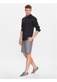 Jack & Jones - Jack&Jones Koszula Gingham 12181602 Czarny Slim Fit. Kolor: czarny. Materiał: bawełna